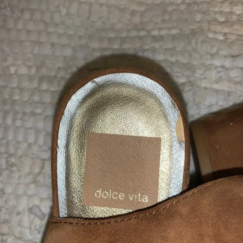 NEW DOLCE VITA NEUTRAL SUEDE GLADIATOR GHILLIE WEDGE SANDALS BOOTIES